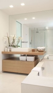 parete a specchio bagno